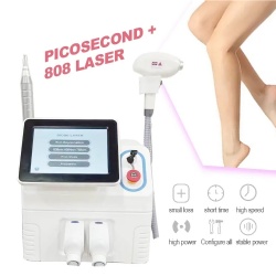 2 in 1 Diode Laser 755 808 1064nm Hair Removal Machine Picosecond Laser Tattoo Remover Machine